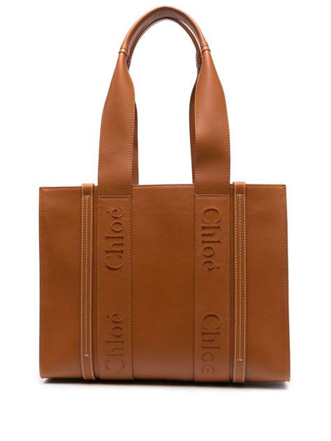 chloe tote leather|chloe woody medium tote bag.